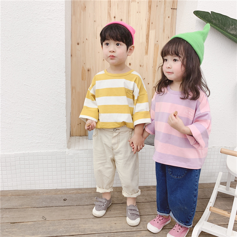 少量現貨 落肩款寬條紋上衣 2色