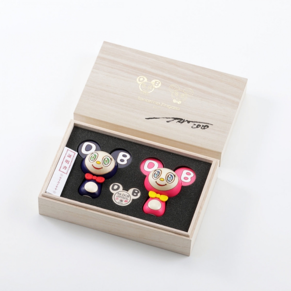 "DOB" Kokeshi dolls by Usaburo Kokeshi and Takashi Murakami 卯三郎こけし と 村上隆