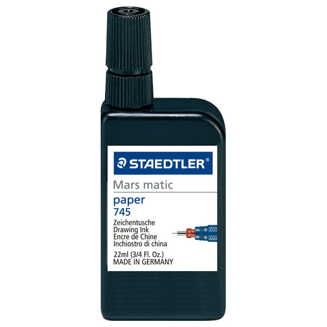 【STAEDTLER 施德樓】針筆專用黑色墨水 MS745 R-9
