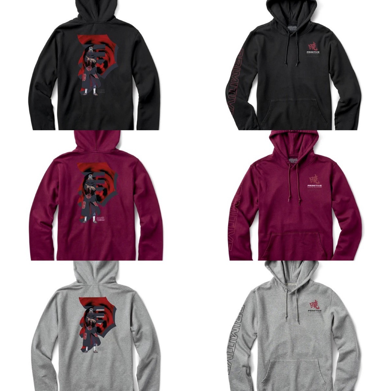 Primitiveskate X 火影忍者 聯名 角都 圖像 帽T