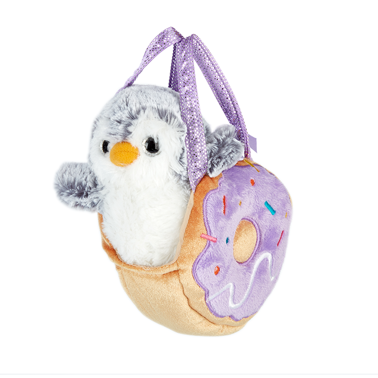 Little Penguin Plush with Donut Bag