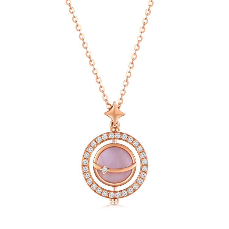 【星球玫瑰】鑽石項鍊