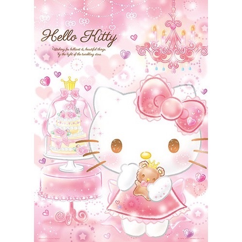 Hello Kitty【夢幻水晶系列】戀愛蛋糕拼圖520片