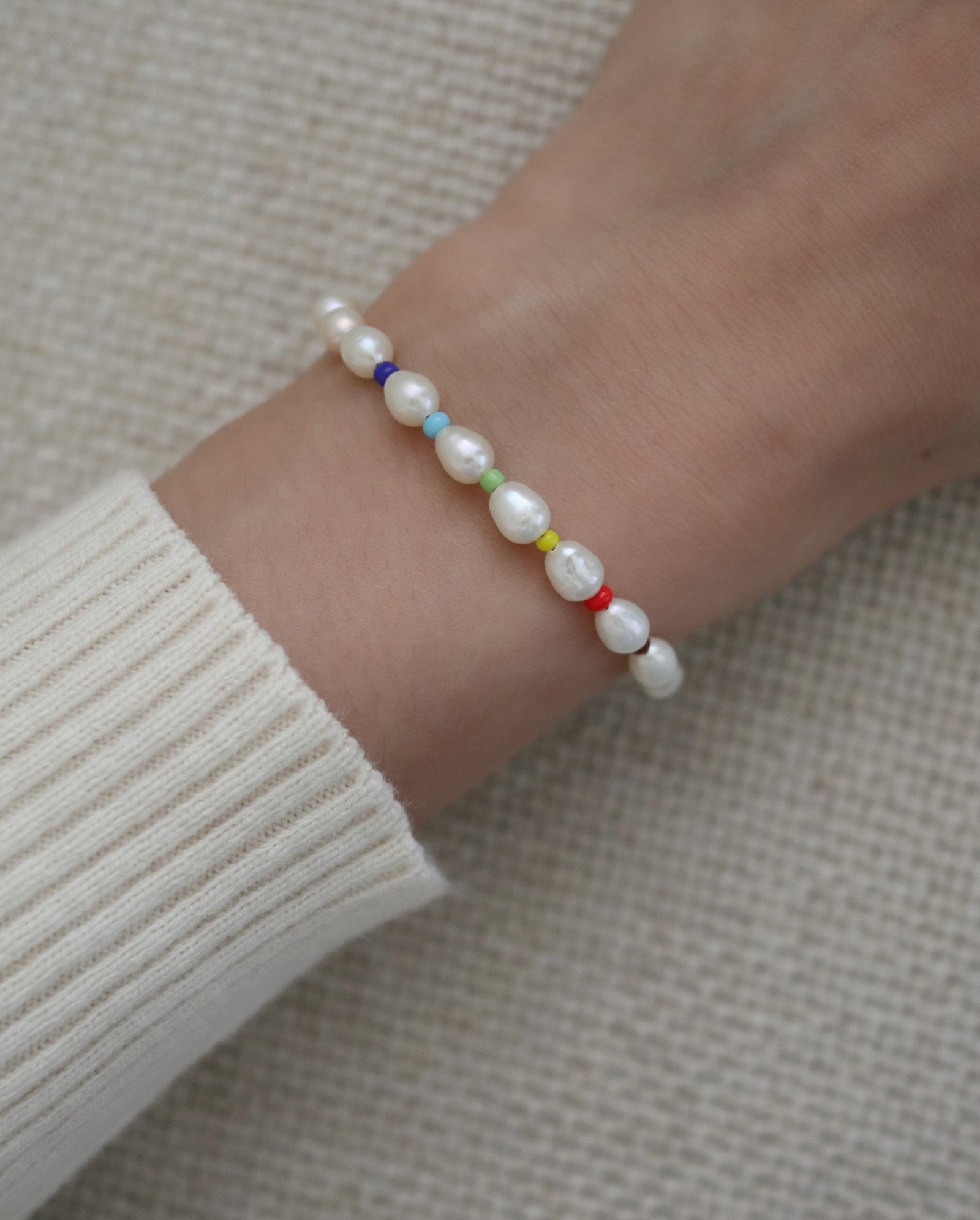 NIJI PEARLS BRACELET｜橢圓珍珠手環（磁扣式）