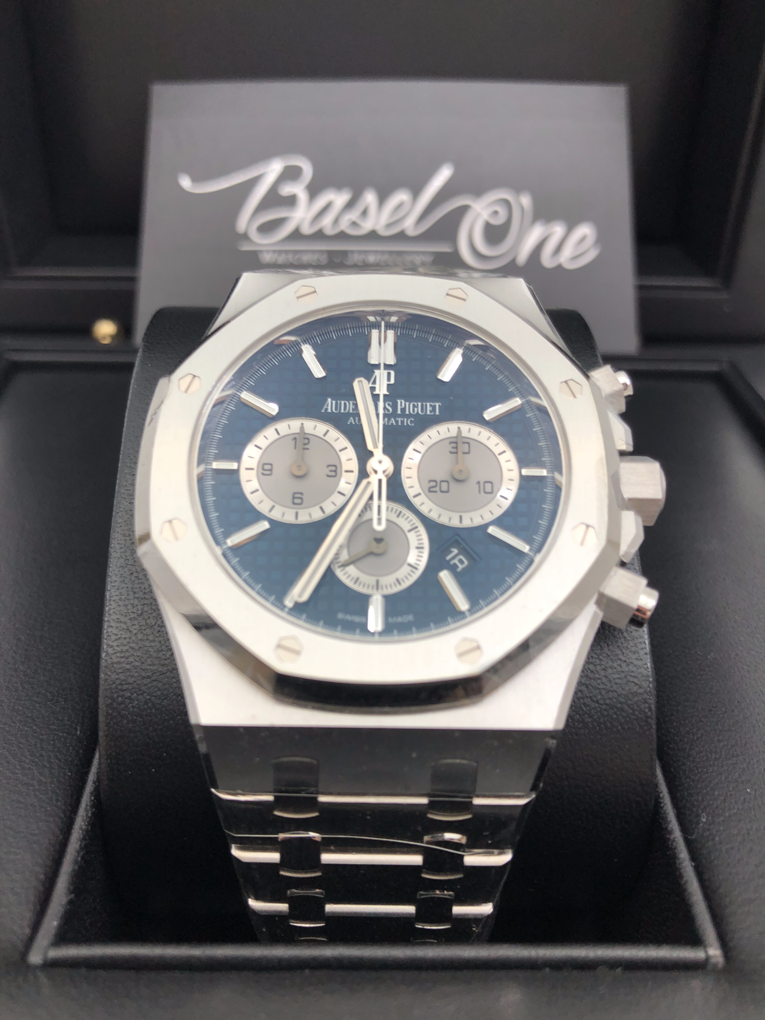 BRAND NEW AUDEMARS PIGUET 26331ST 26331 ROYAL OAK CHRONOGRAPH BOUTIQUE EXCLUSIVE BLUE STEEL41mm