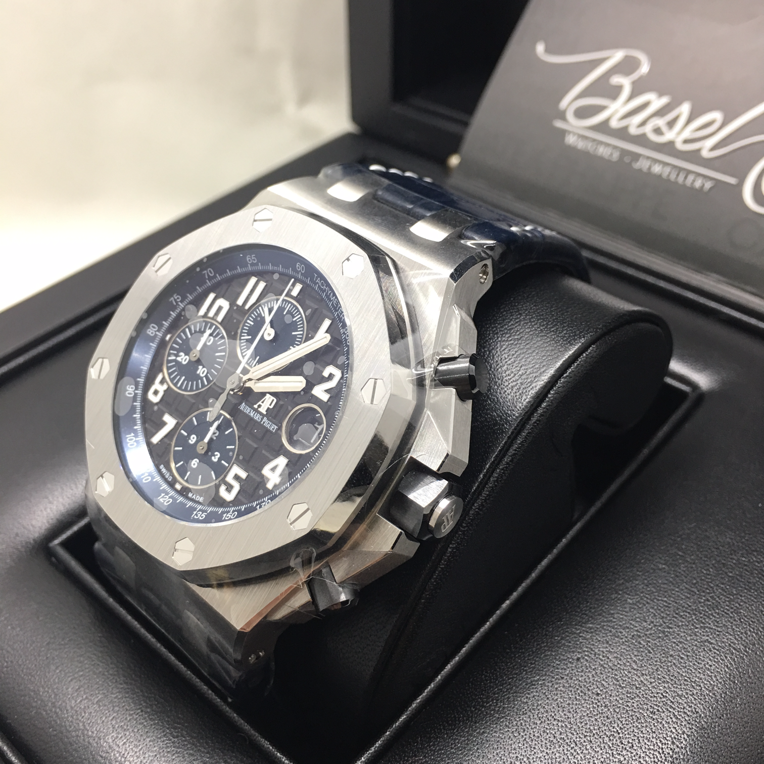 BRAND NEW AUDEMARS PIGUET 26470st ROYAL OAK OFFSHORE CHRONOGRAPH BLUE with BLUE LEATHER