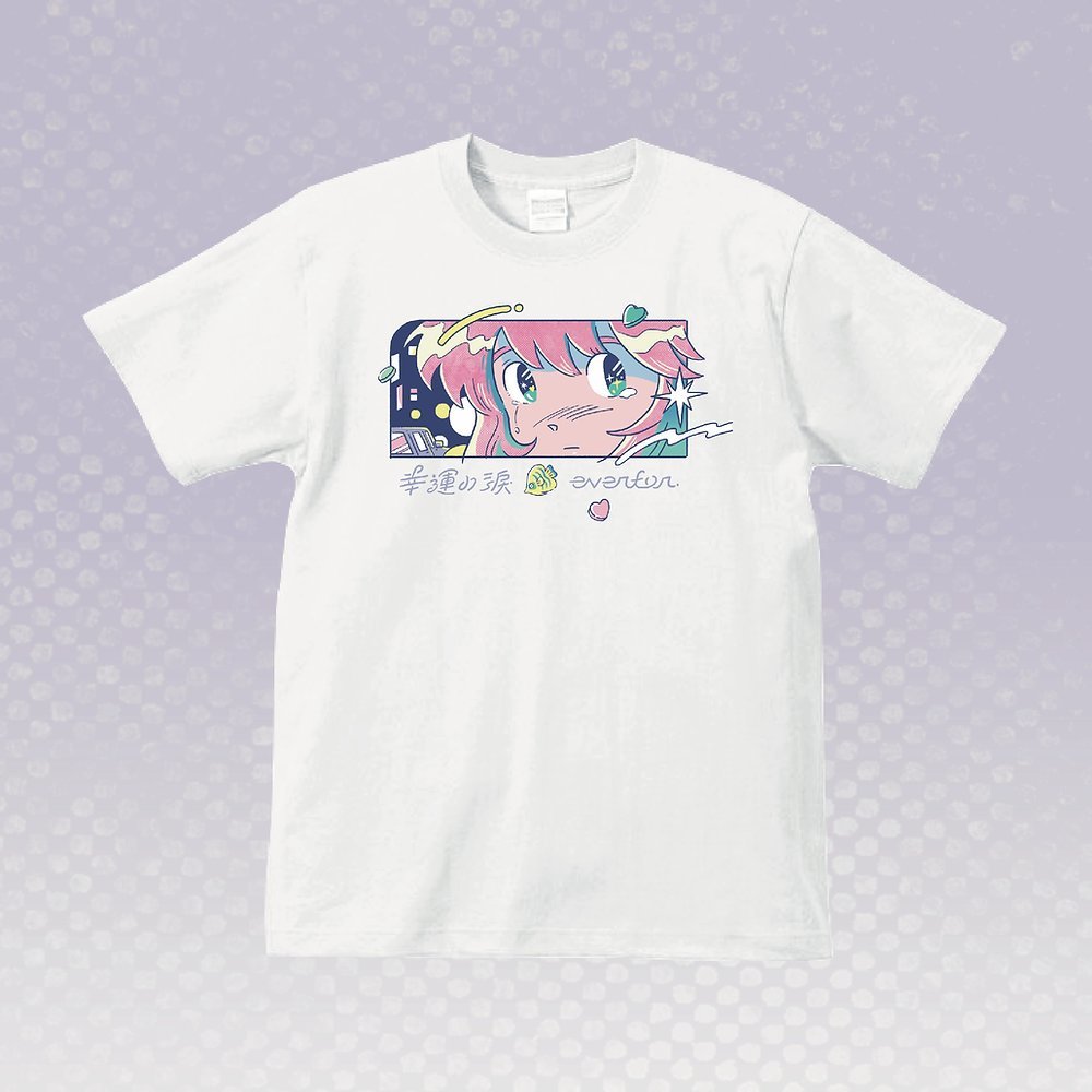 EVERFOR "幸運の淚顏" T-SHIRT（白）