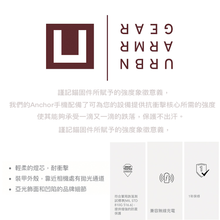 [U] by UAG | ANCHOR 耐衝擊保護殼・ iPhone 12/mini/Pro/Pro Max 【商品介紹】