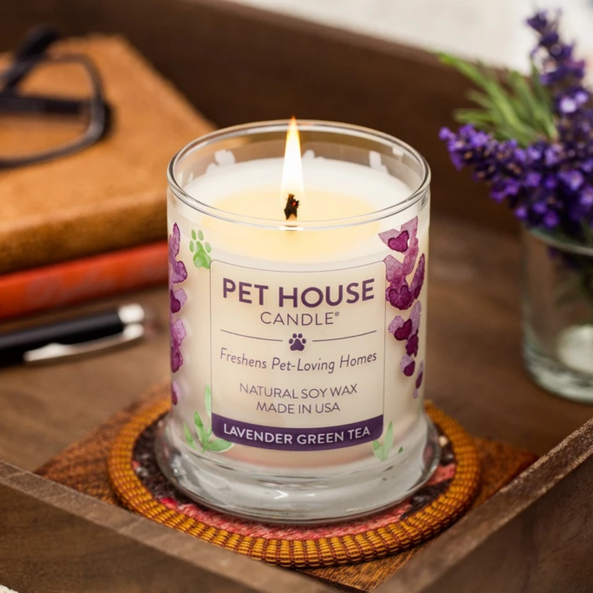 One Fur All 寵物香薰蠟燭 - 薰衣草綠茶 9oz (人寵可用)