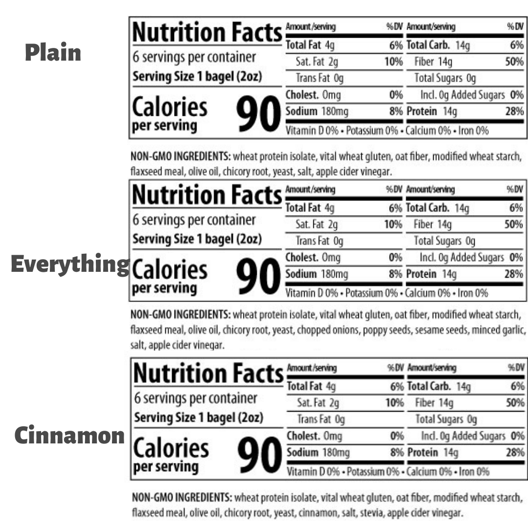 ThinSlim 零淨碳水貝果 (1袋6個) 340g