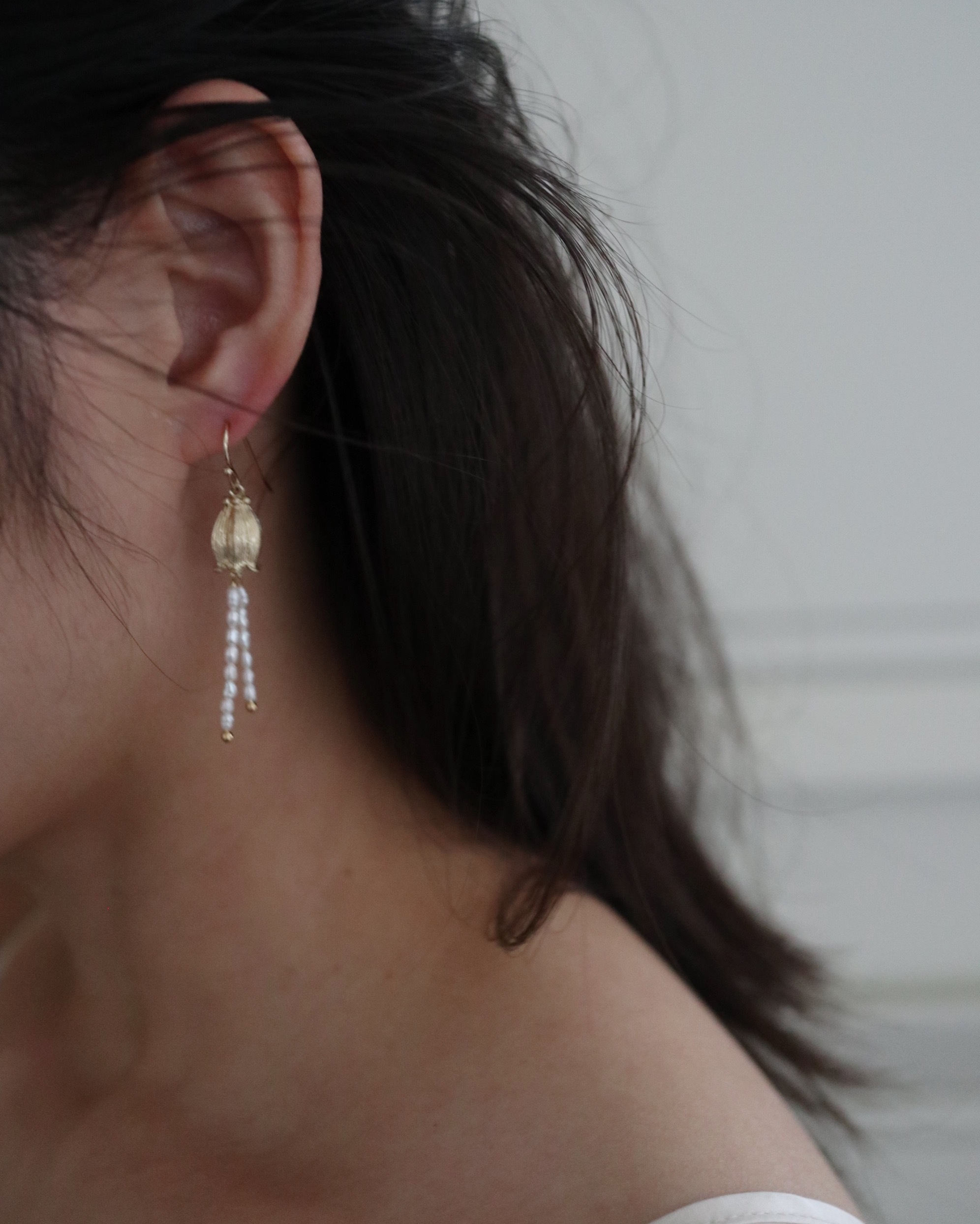 SHIN PEARLS EARRINGS｜極小珍珠耳環