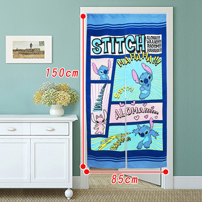 史迪奇卡通門簾(85x150cm)