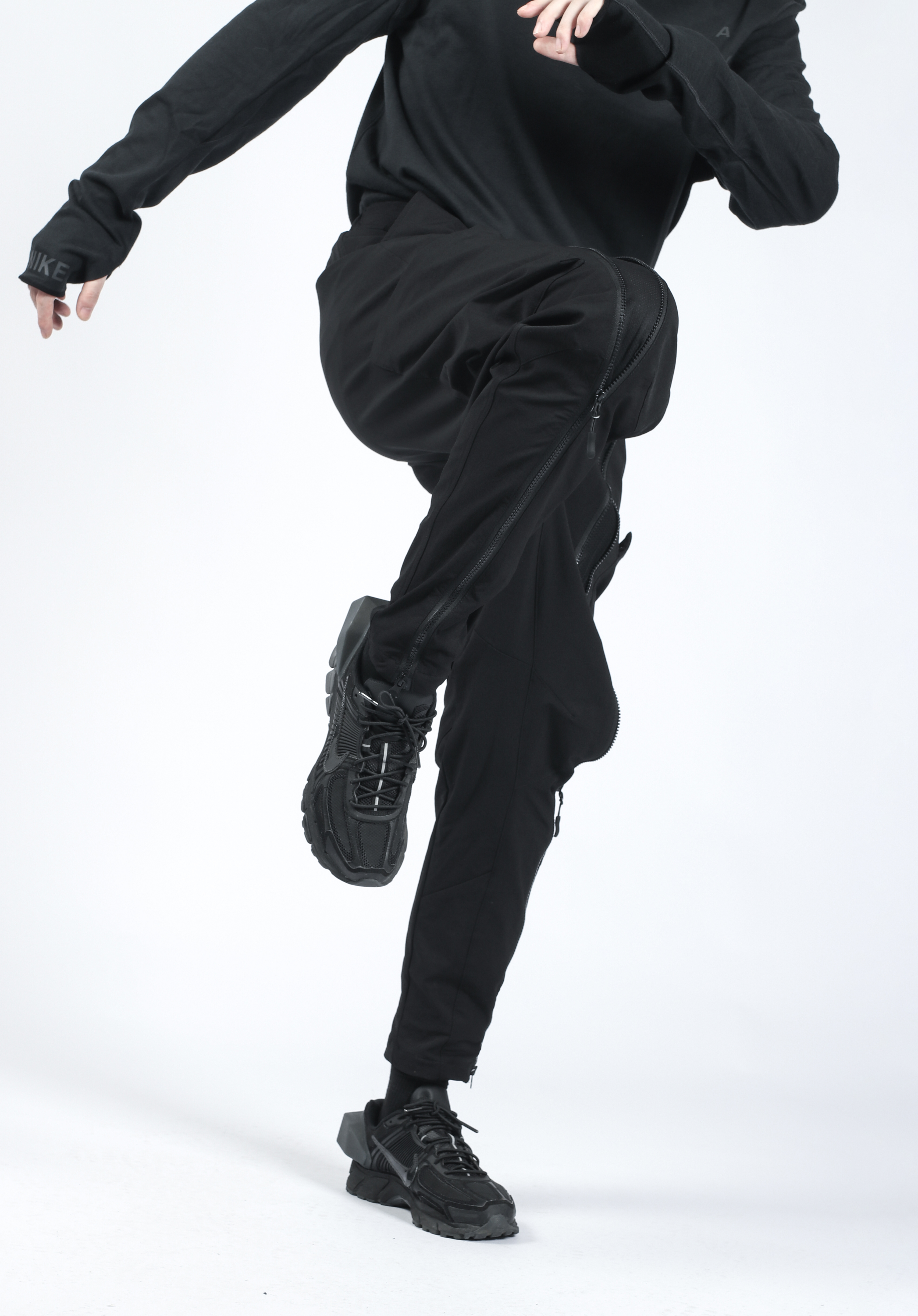 機能工裝立體口袋多功能束腳褲