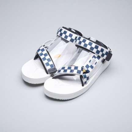 [出清商品售出無退換] SUICOKE DEPA-V2 022 VIBRAM 白藍 棋盤格 涼鞋 黃金大底【SK19022V2CHNY】