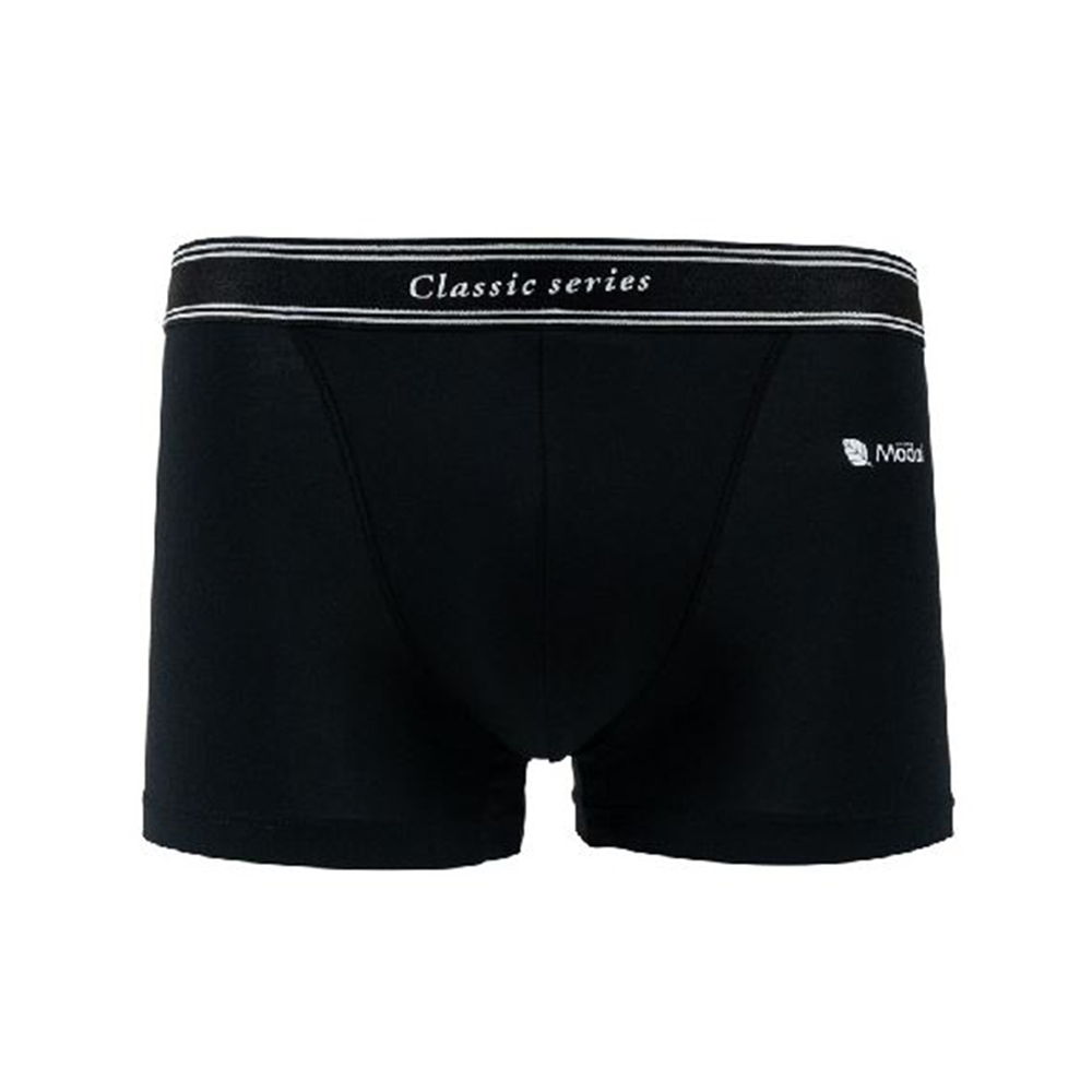 Olivia【男士系列】透氣彈性冷灰調四角內褲-黑色