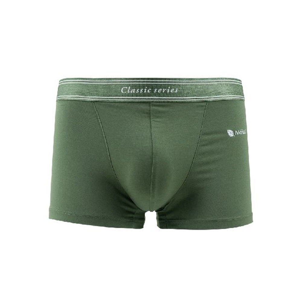 Olivia【男士系列】透氣彈性冷灰調四角內褲-綠色