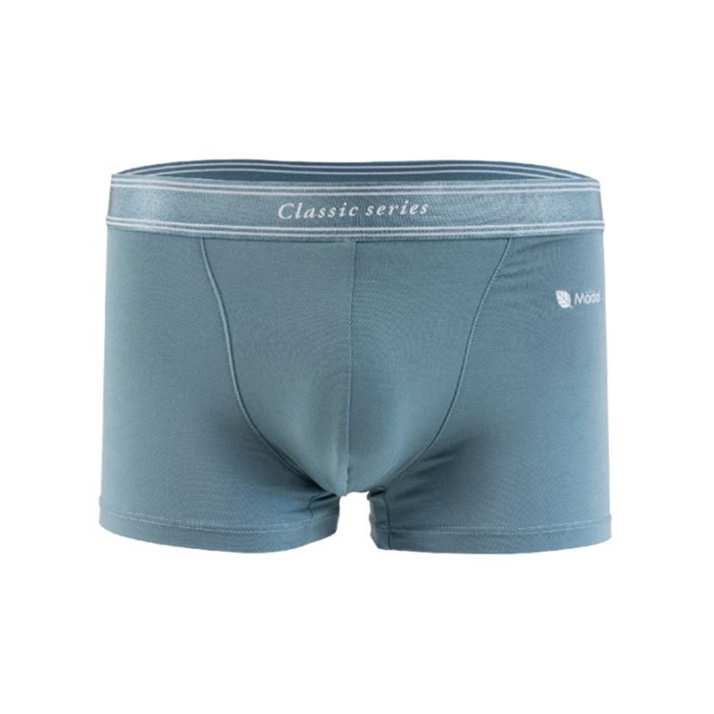 Olivia【男士系列】透氣彈性冷灰調四角內褲-薄荷藍