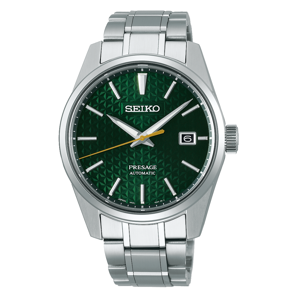 SEIKO Presage 經典森林綠紐索紋面盤機械男錶SARX079