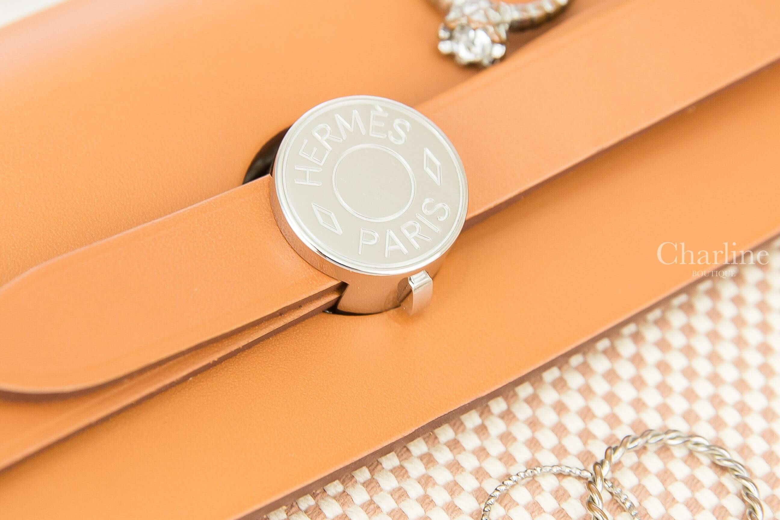 Hermès Herbag Zip 31cm Retourne Toile Criss Viking / Vache Hunter 淡褐色米色自然色編織拼皮革銀釦手提肩背包