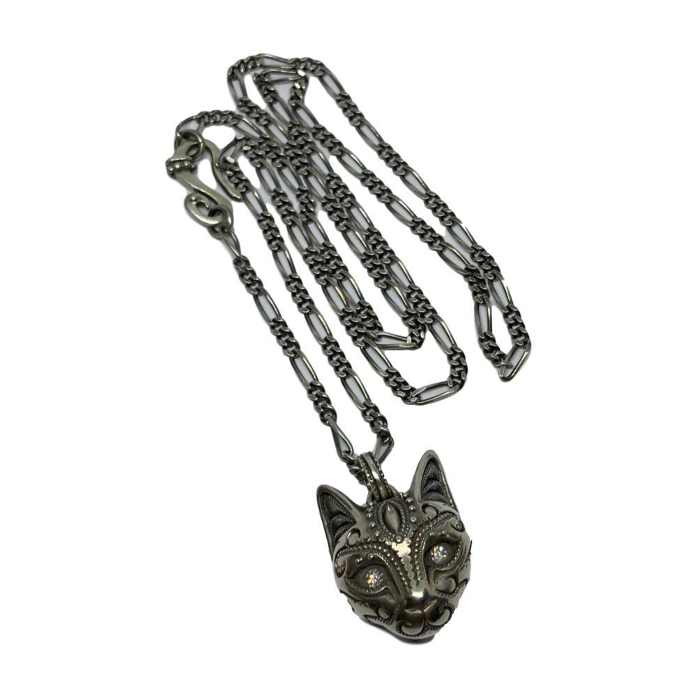 BIG BLACK MARIA SIGNATURE CAT PENDANT SET-SILVER