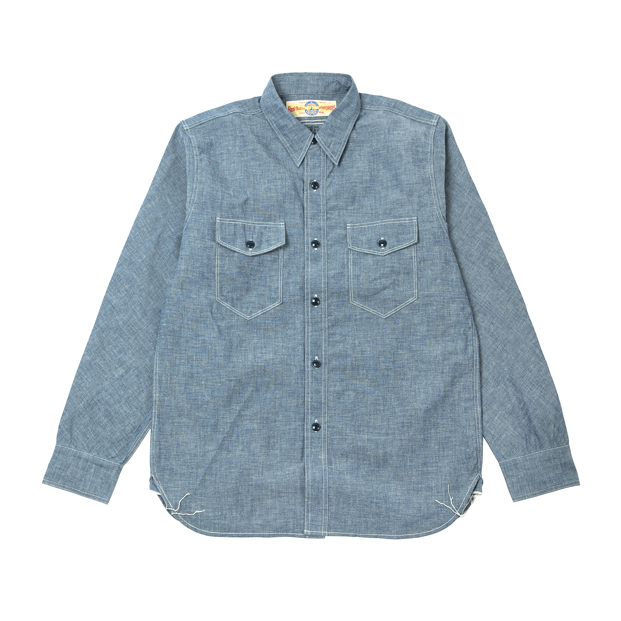 The Real McCoy's - U.S.N. Chambray Shirt L/S (Plain)