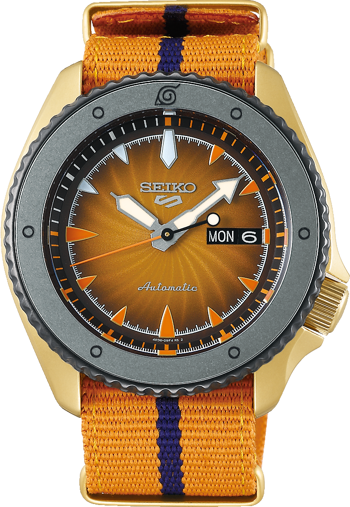 萬年鐘錶 - SEIKO  5 Sports  聯名 火影忍者  BORUTO  - 鳴人 機械男錶   SRPF70K1 / 4R36-10B0O  錶徑42.5MM