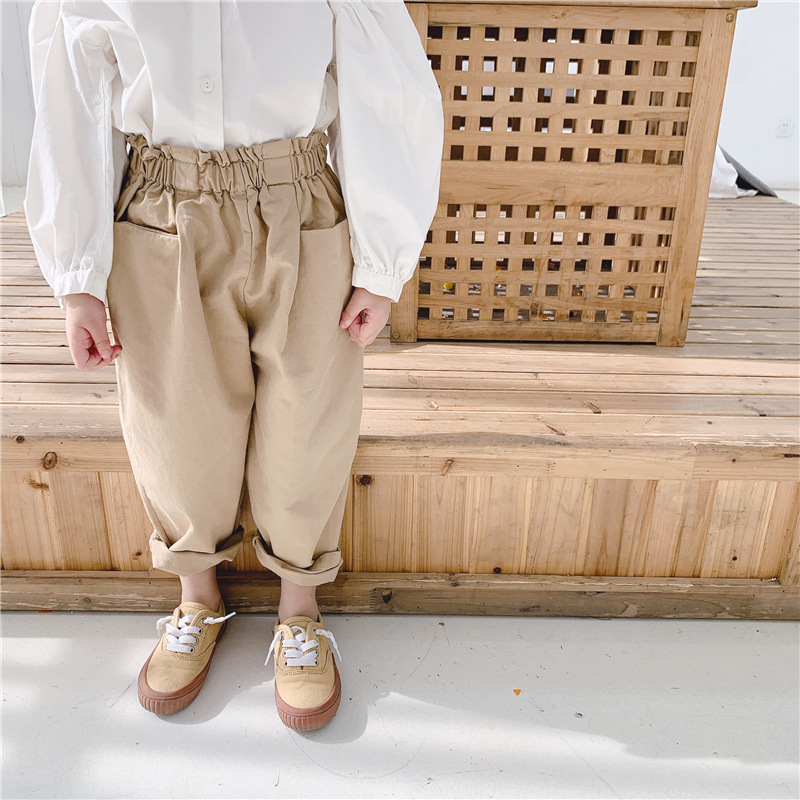 現貨 80.100 cm 女童哈倫褲/休閒褲 2色