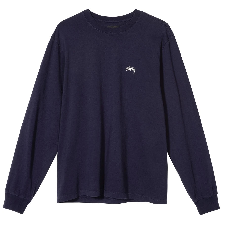 [現貨] Stussy STOCK LOGO LS SHIRT "NAVY"