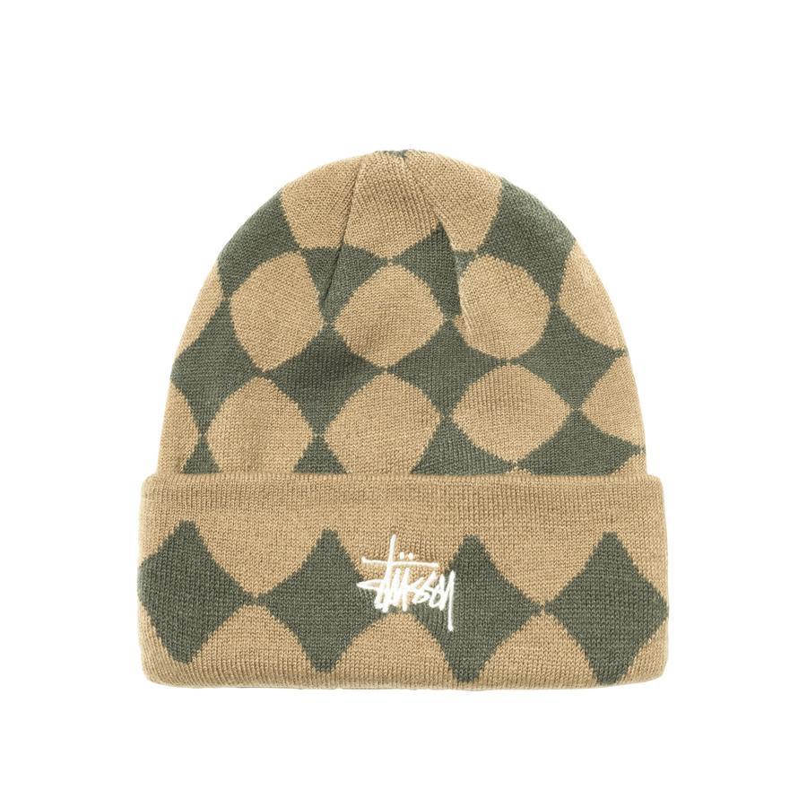 [現貨] Stussy Diamond Cuff Beanie "Khaki"