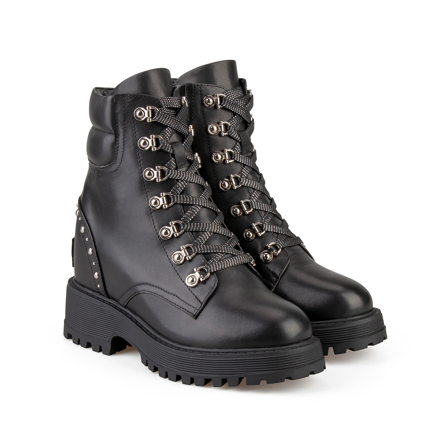 schutz turmalina crystal embellished combat boots