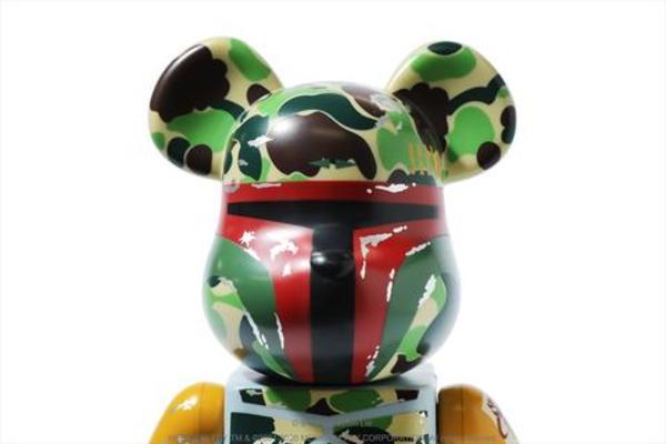 STAR WARS X BAPE® ABC CAMO BOBA FETT BE@RBRICK 100%