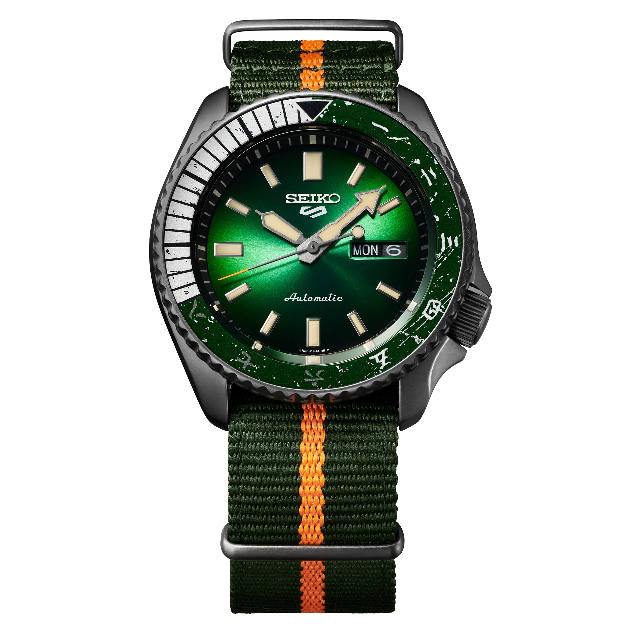 萬年鐘錶 - SEIKO  5 Sports  聯名 火影忍者  BORUTO  - 李 機械男錶   SRPF73K1 / 4R36-09H0G 錶徑42.5MM