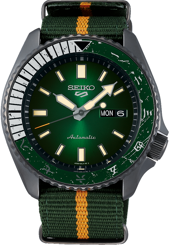 萬年鐘錶 - SEIKO  5 Sports  聯名 火影忍者  BORUTO  - 李 機械男錶   SRPF73K1 / 4R36-09H0G 錶徑42.5MM