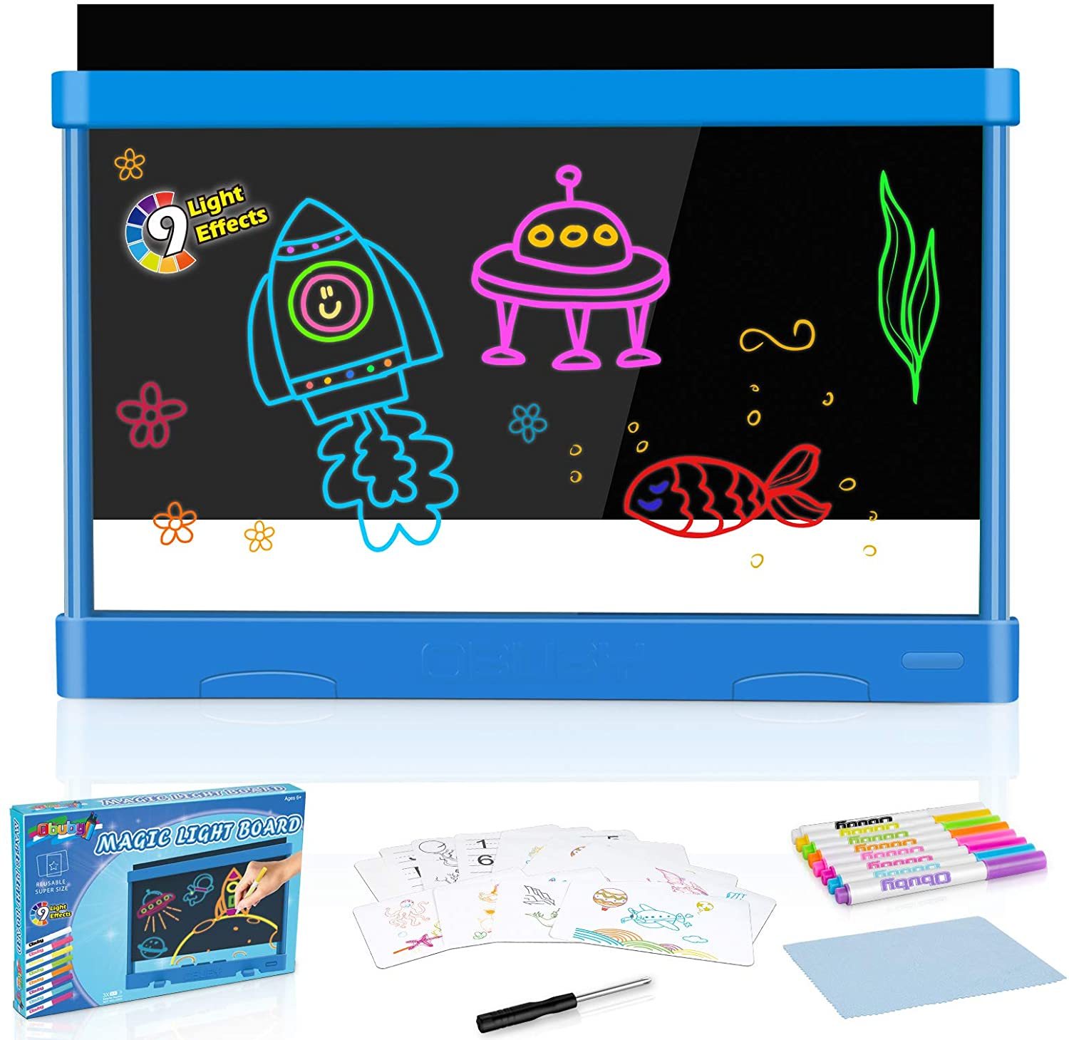 Download Obuby Kids Light Up Drawing Board Ultimate Magic Tracin