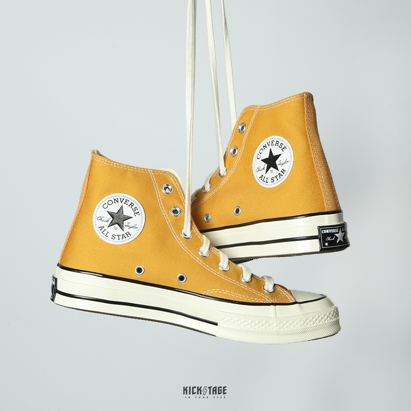 <特價，不退換> CONVERSE CHUCK TAYLOR 1970 黃色 高筒 黑標 三星標 新版【162054C】25SALE