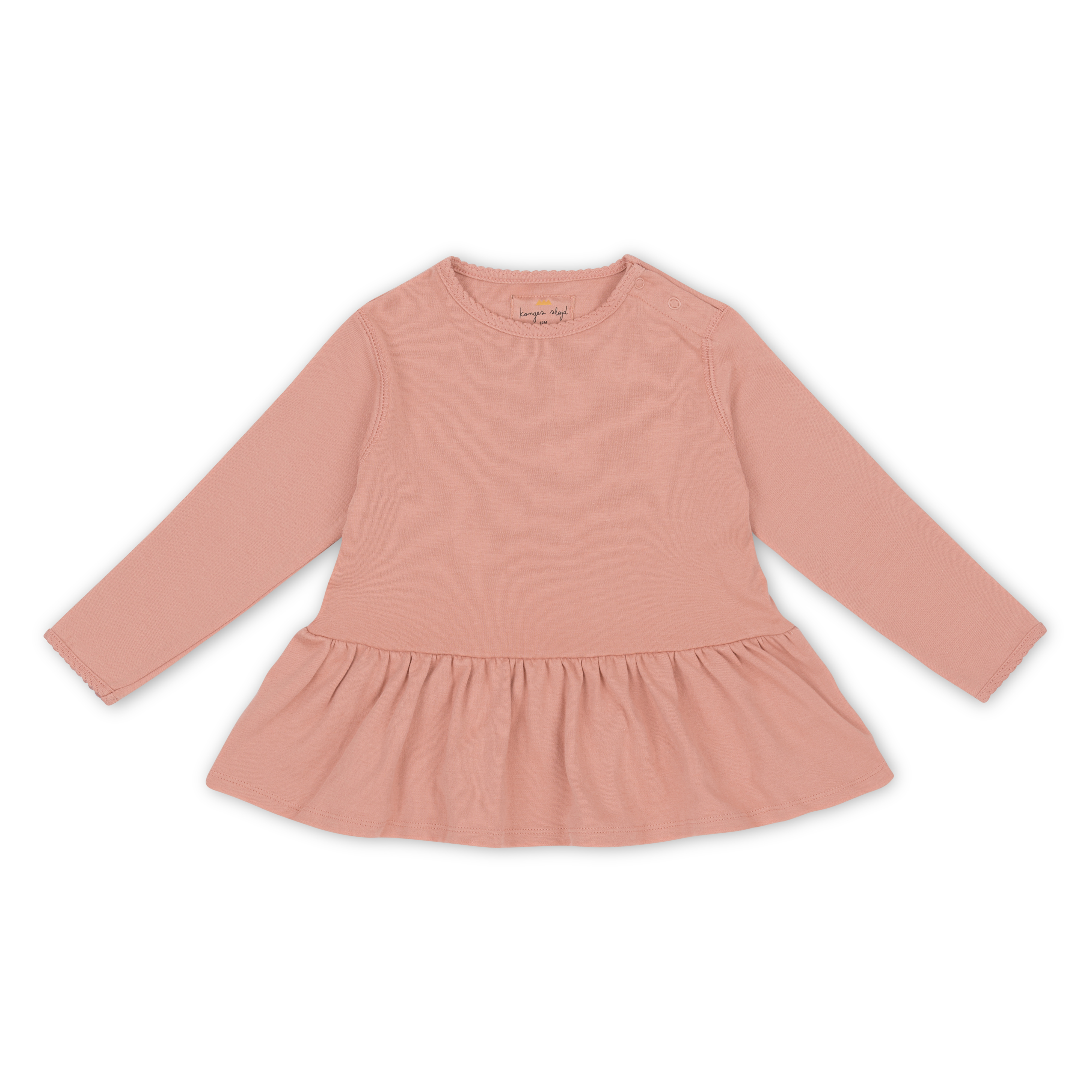KONGES SLØJD - 皮馬棉質荷葉邊上衣（Blush）