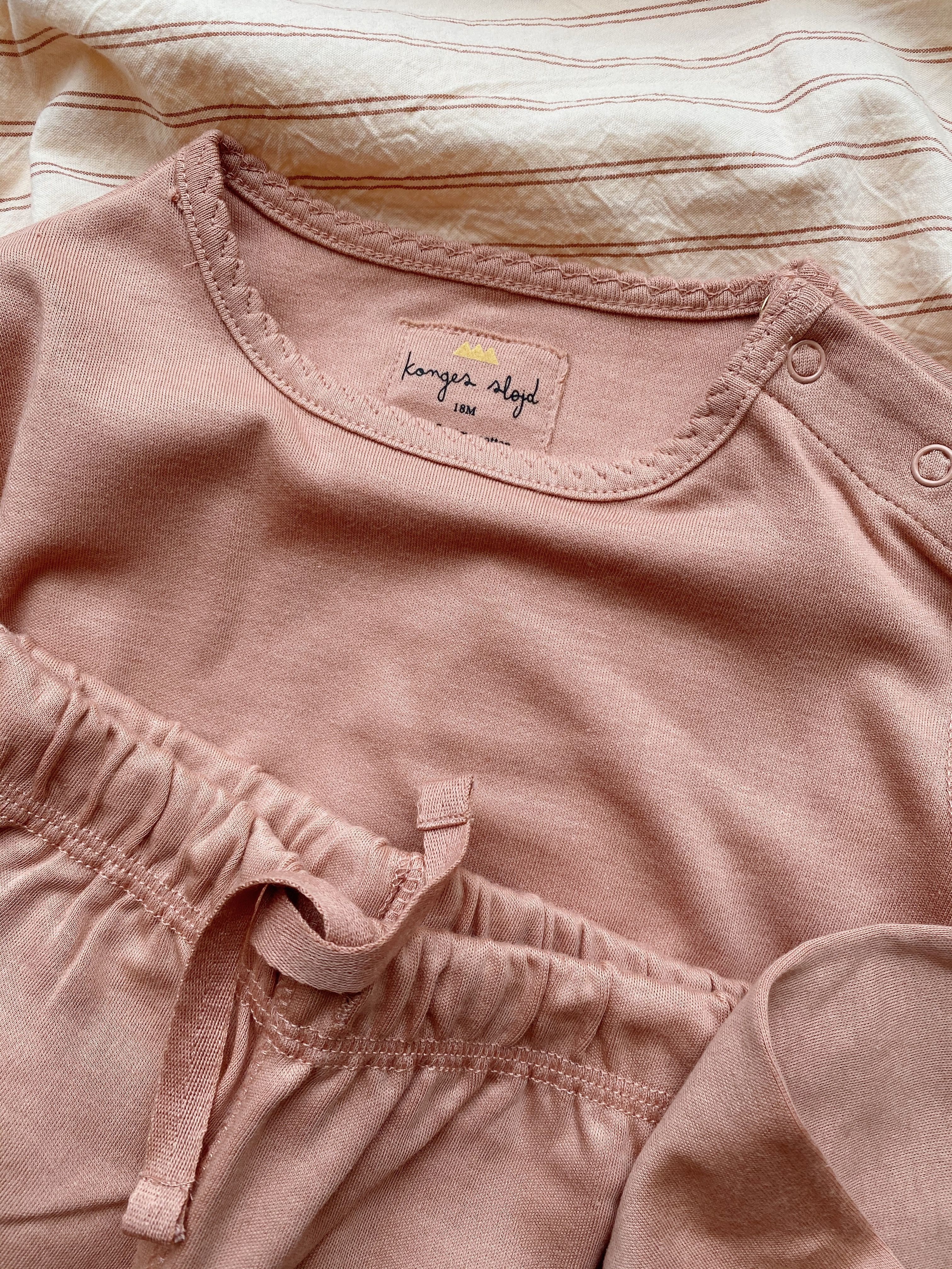 KONGES SLØJD - 皮馬棉質長褲（Blush）