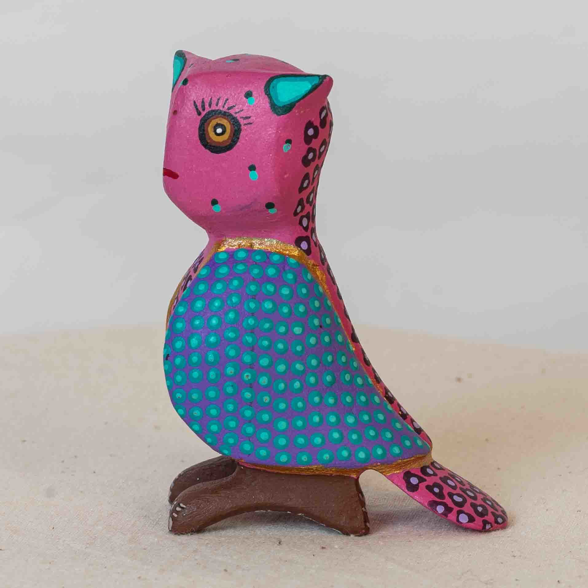 神獸手工木雕｜Buho Rosado｜墨西哥