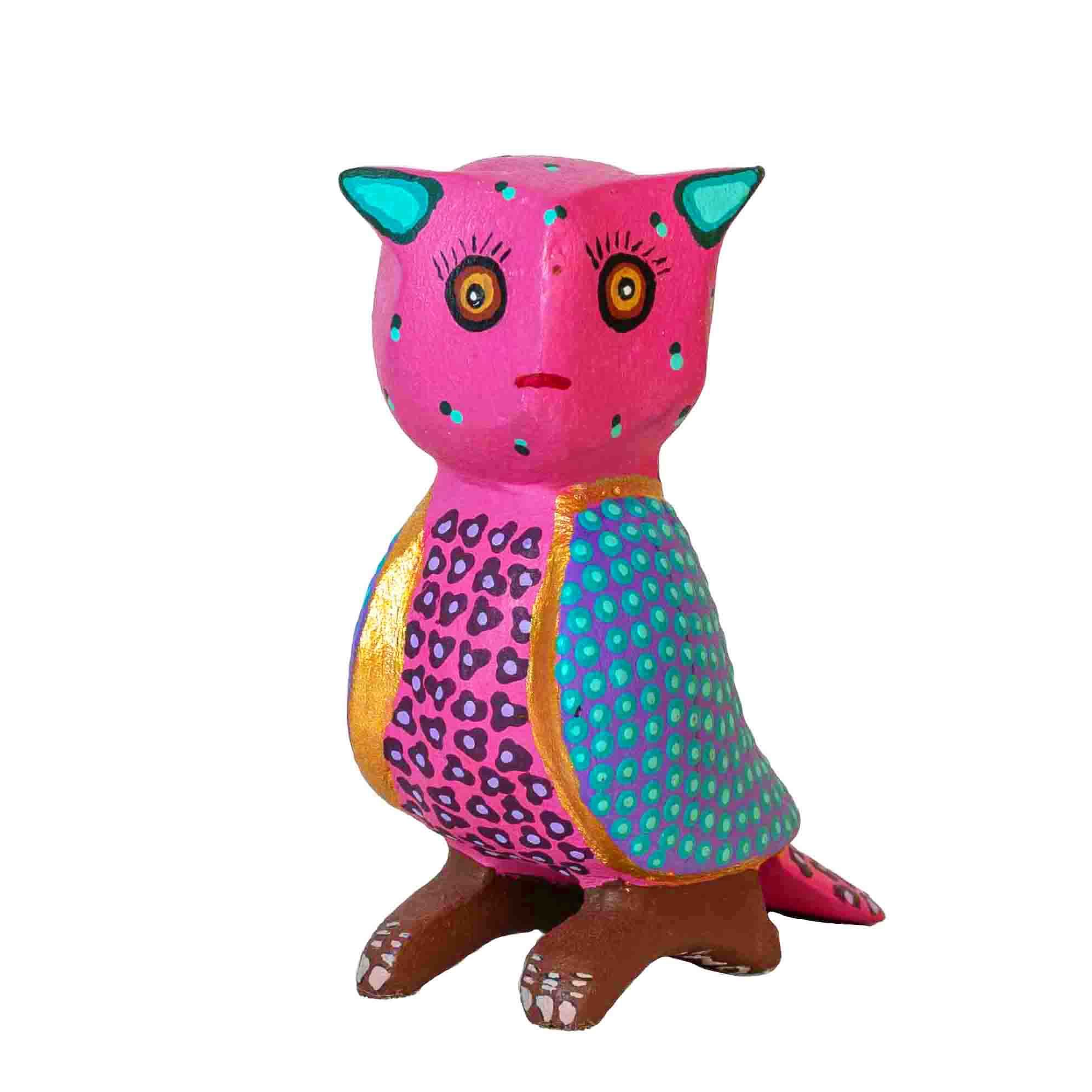 神獸手工木雕｜Buho Rosado｜墨西哥