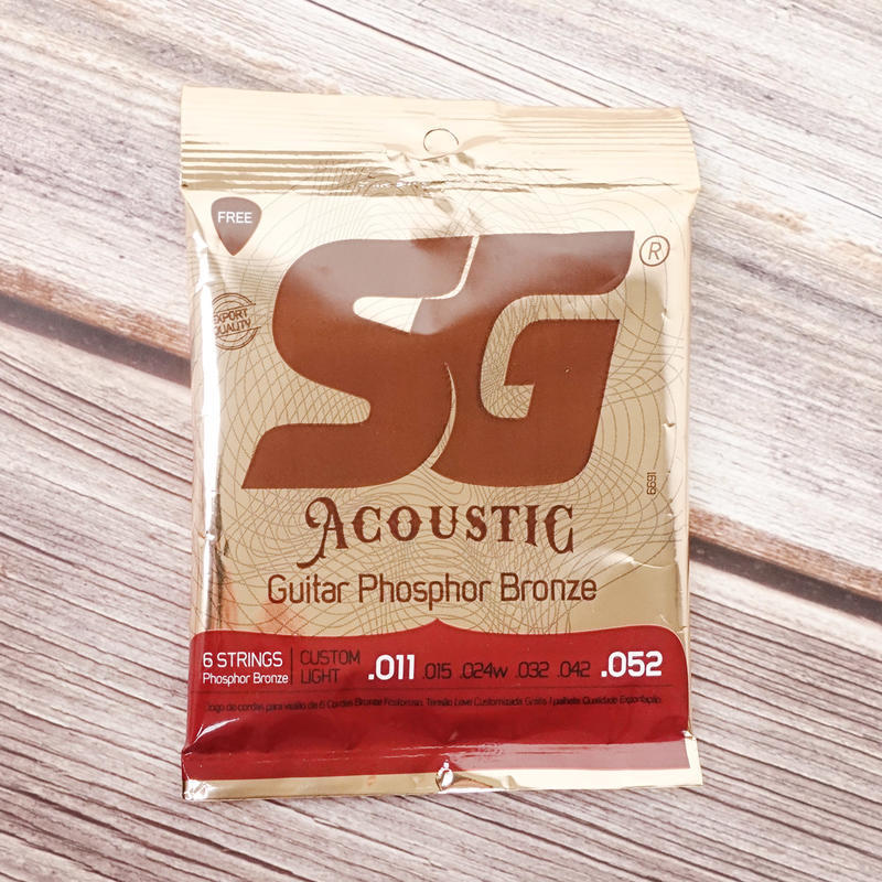 SG Phosphor Bronze 木吉他弦 11-52 磷青銅 巴西製造