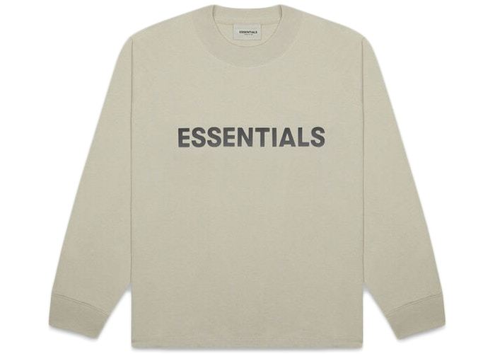 FOG Fear Of God Essentials LS TEE 3D Silicon MOSS 立體 LOGO 落肩 長T 月岩灰
