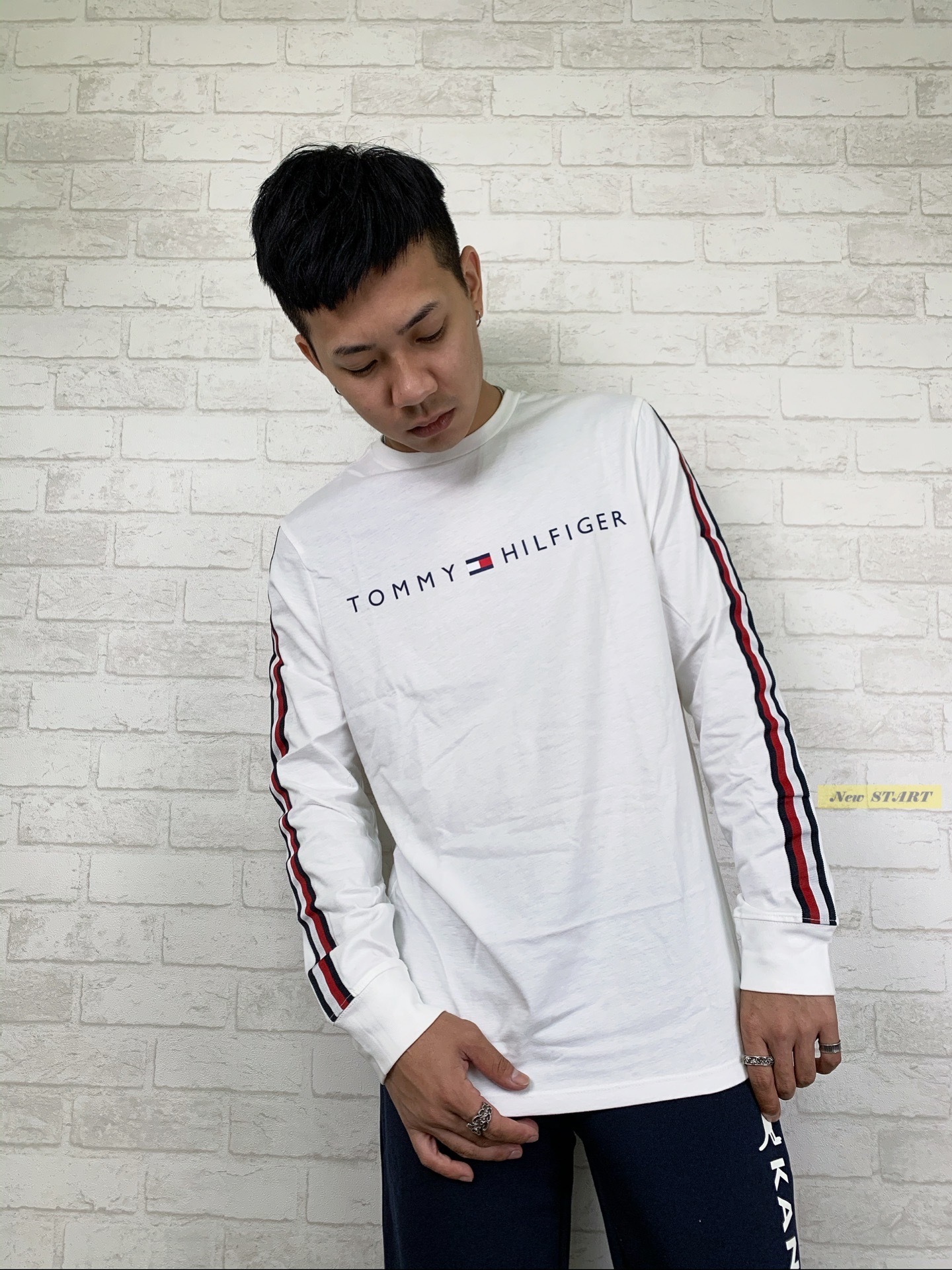 Tommy Hilfiger 經典字母國旗Logo 長袖T恤 薄長T