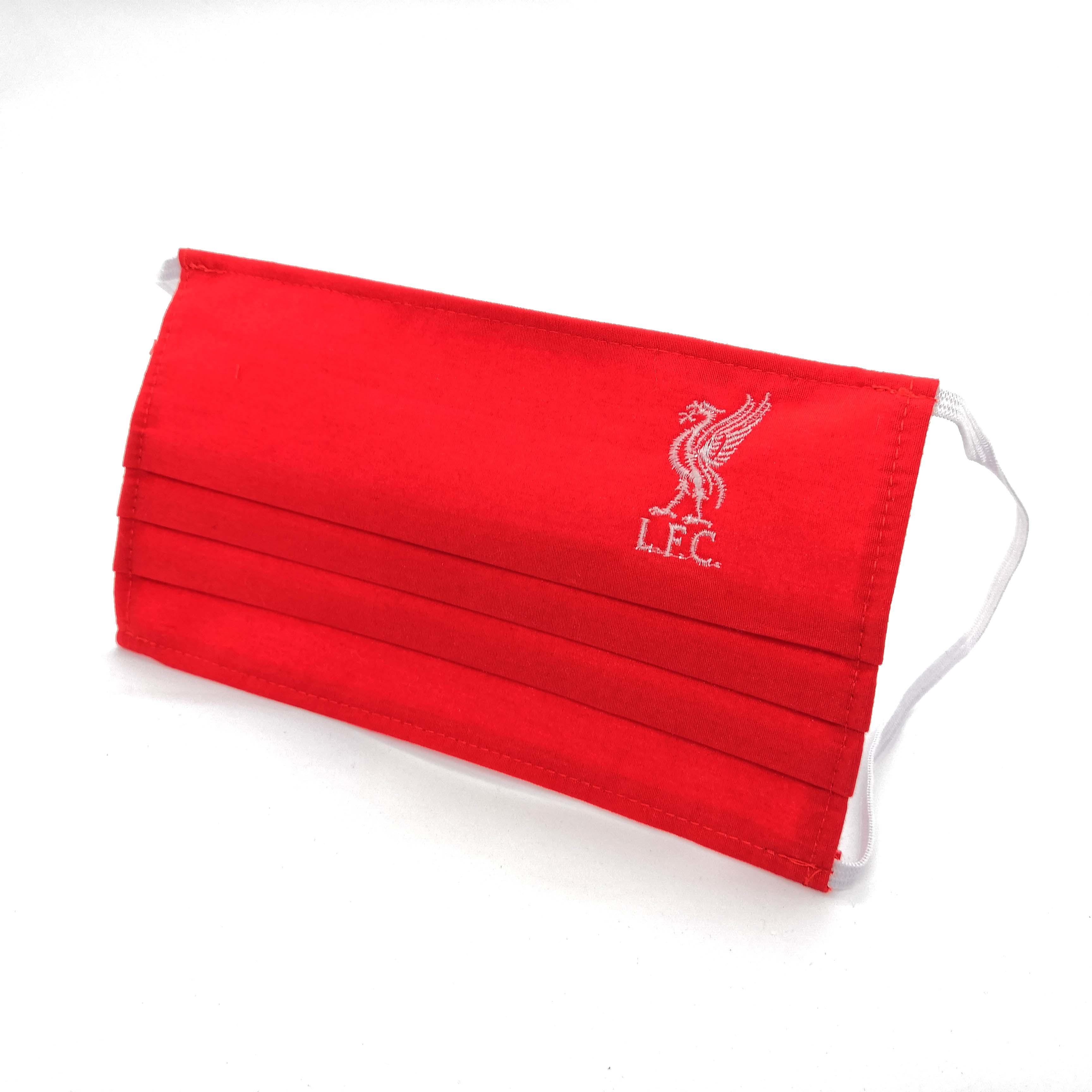 利物浦紅白有摺口罩