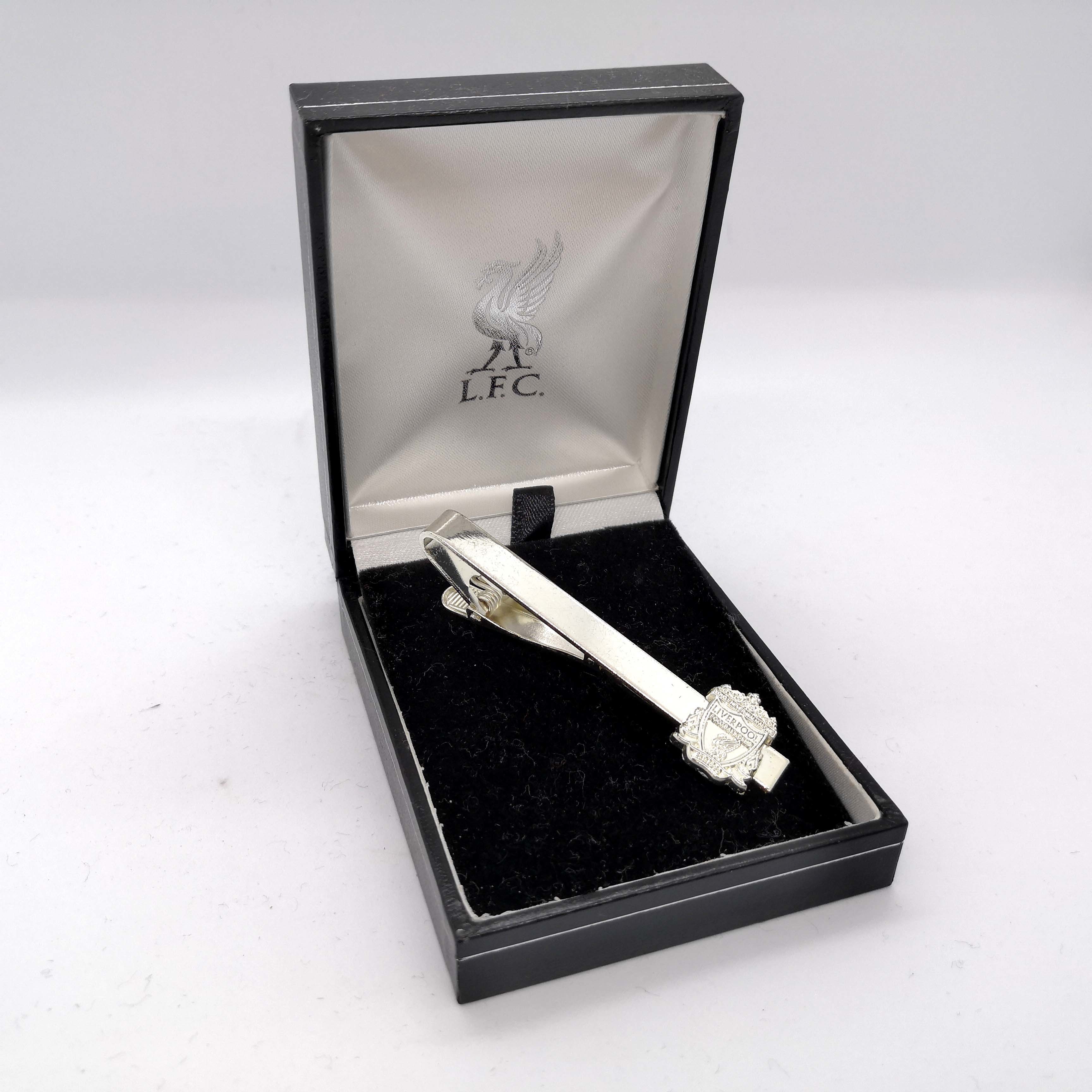 利物浦純銀色會徽領帶夾