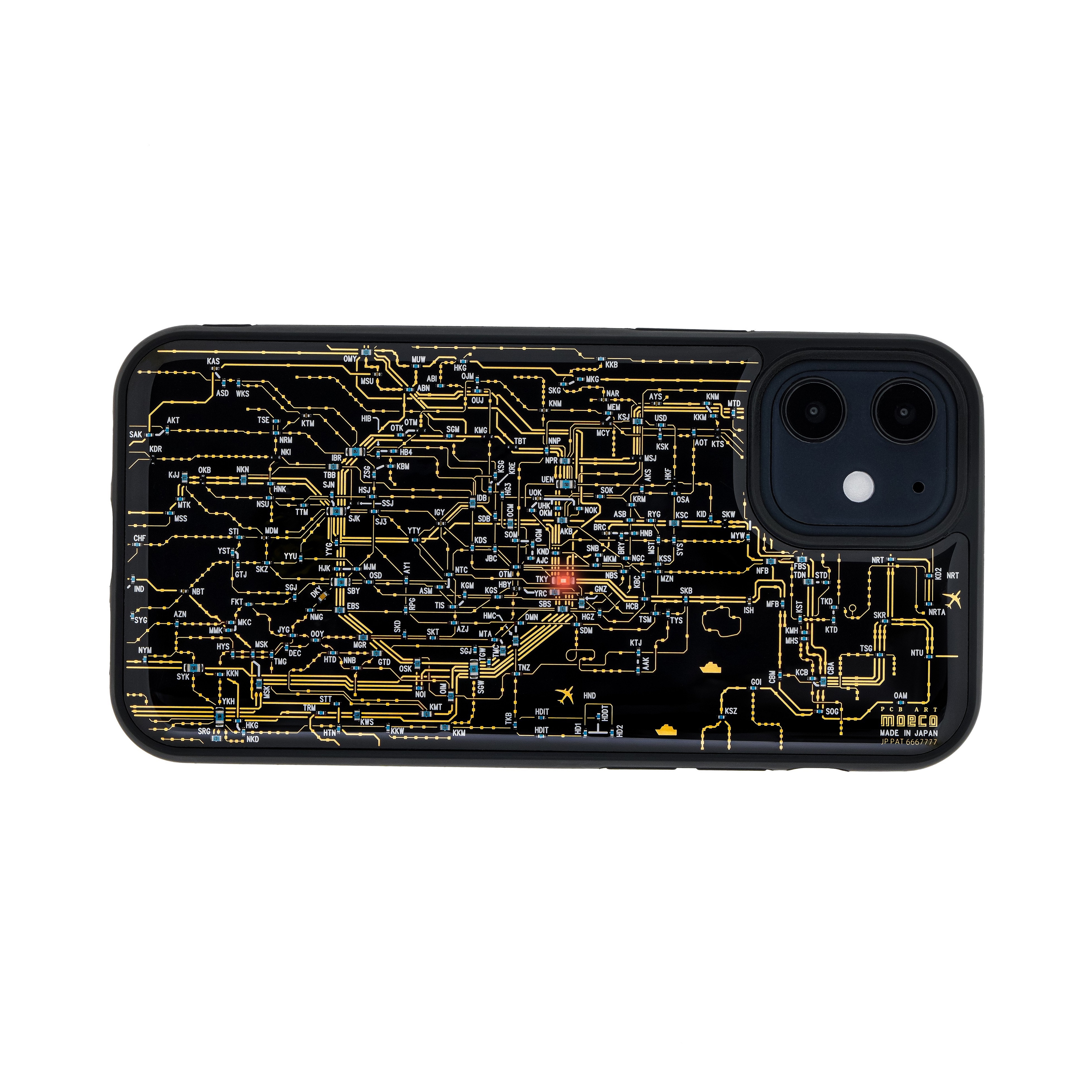 FLASH 東京電路線圖 iPhone 12 mini 手機殼 ( 黑色 )