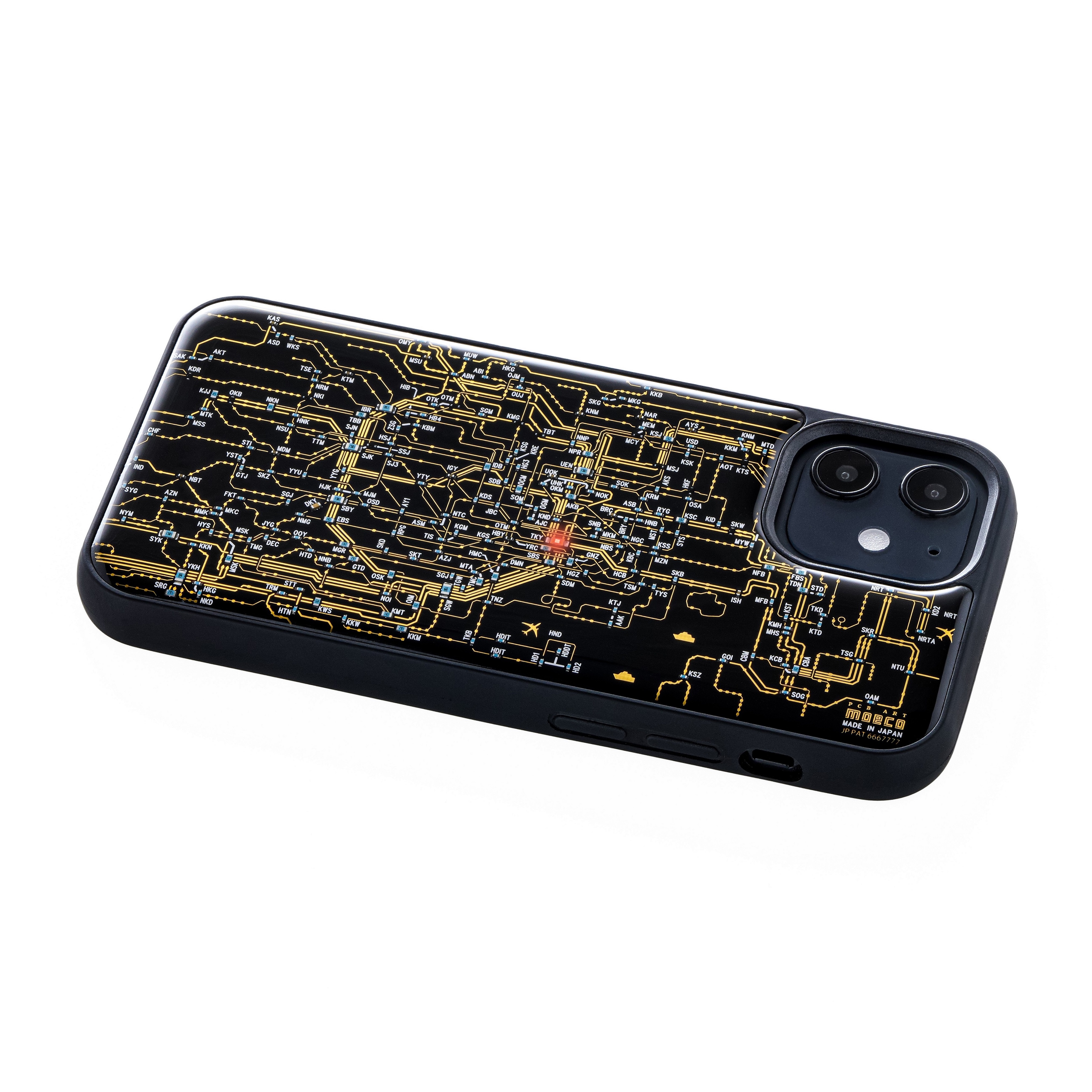 FLASH 東京電路線圖 iPhone 12 mini 手機殼 ( 黑色 )