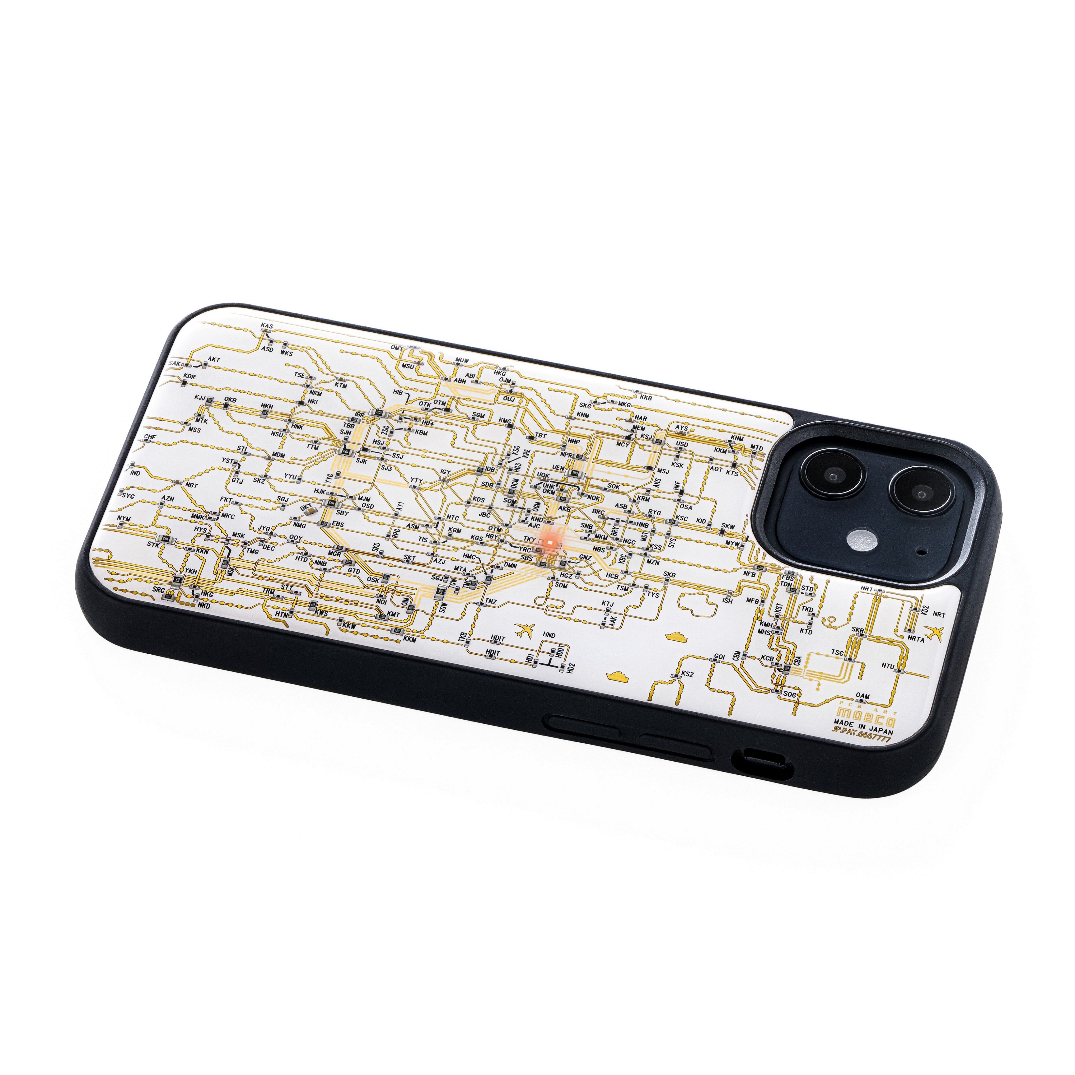 FLASH 東京電路線圖 iPhone 12 mini 手機殼 ( 白色 )