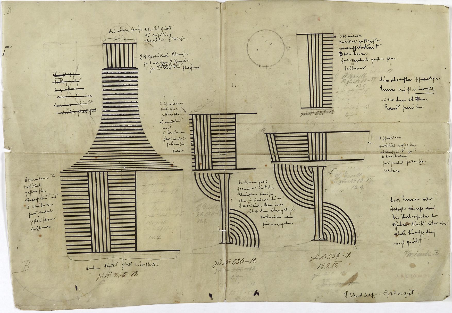 Lobmeyr SERIES "B",  約瑟·荷夫曼, 1912