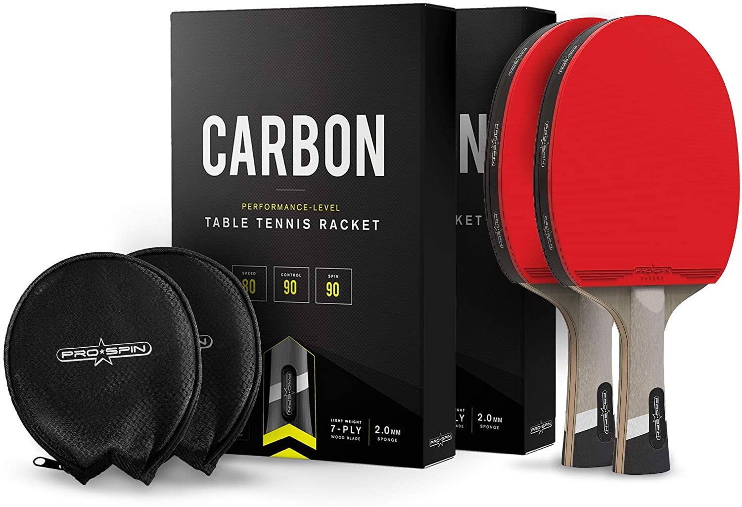 pro spin ping pong paddle with carbon fiber