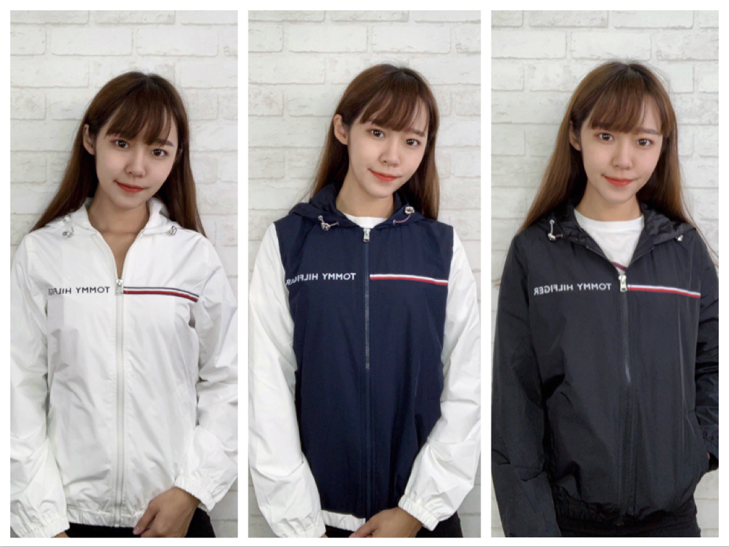 Tommy Hilfiger 女款 橫條字母Logo 連帽外套 防風外套 風衣
